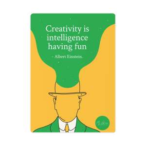 Albert Einstein Quote - Stylish Poker Playing Cards Set, Card Game, Casino Night, Gift for Gamers, Fun Party Accessory, Mr. Green Marketing Design