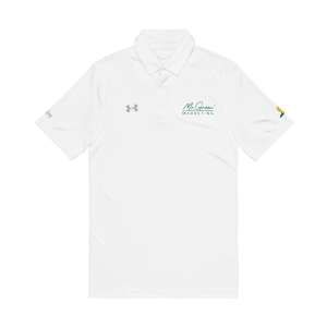 Mr. Green Marketing Green Logo - Mascot Sleeve Under Armour® Men's Embroidered Polo Shirt - Stylish Activewear for Sports, Golf, Casual Outdoors, Gift for Him