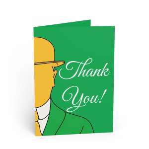 Thank You Greeting Card — Mr. Green Marketing Illustration