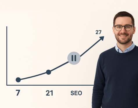 Domain Authority Growth_ 7 → 21 → Pause → 27