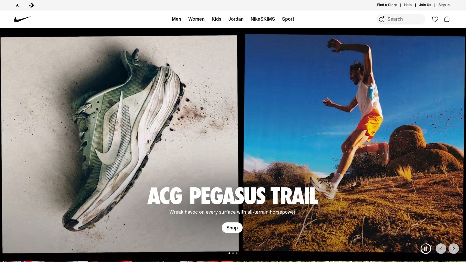 Best Designed Ecommerce Sites: Nike