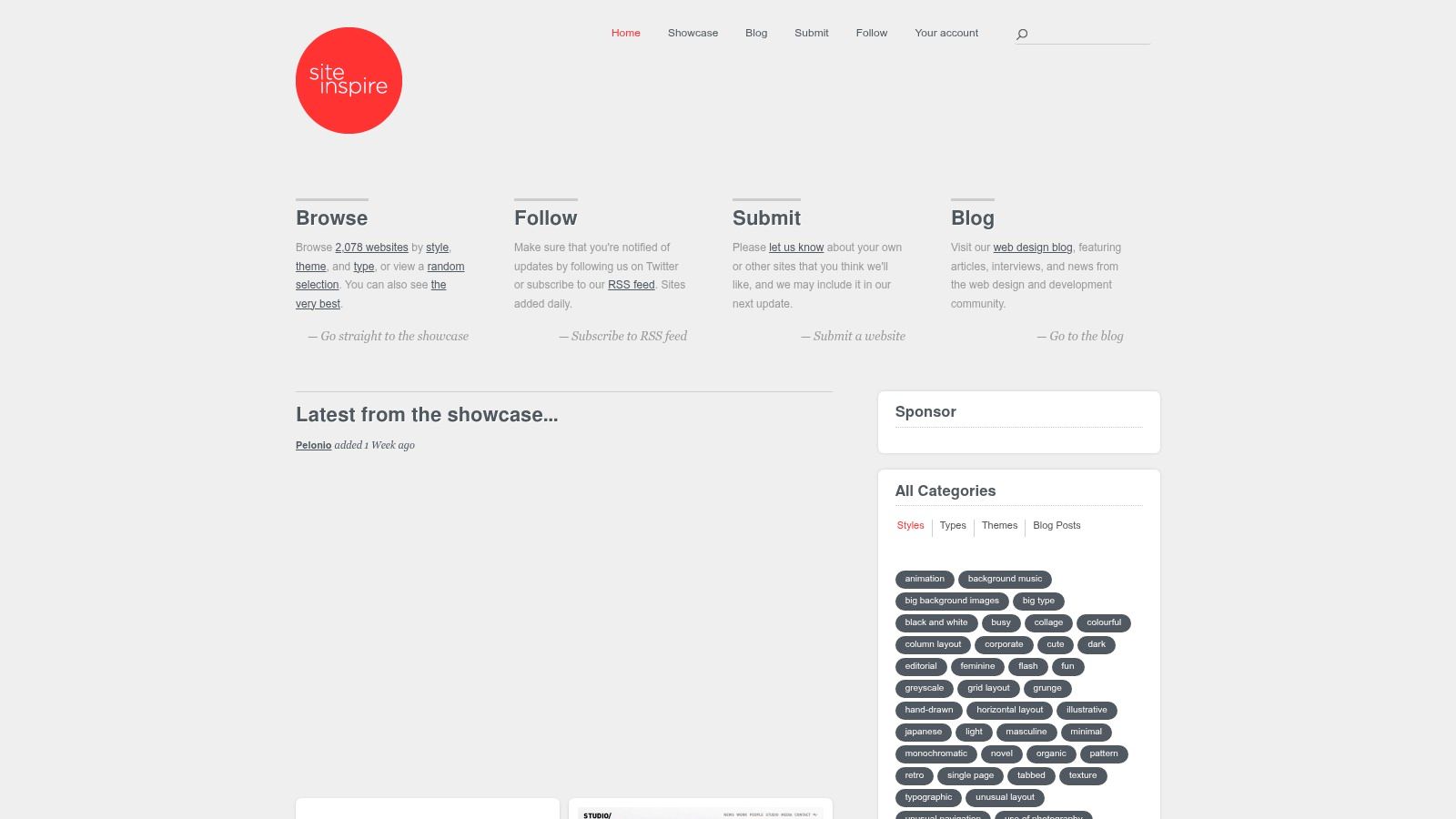 siteInspire – Minimal style