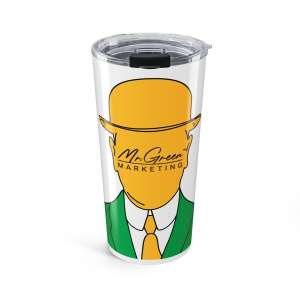 20oz Marketing Logo Tumbler — Green Suit Branded Travel Cup