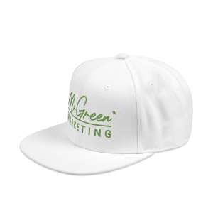 Mr. Green Marketing - THICK Green Logo, WHite Hat - Front and Back