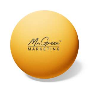 Mr. Green Marketing Branded Ping Pong Balls (6-Pack) — Promotional Table Tennis Balls