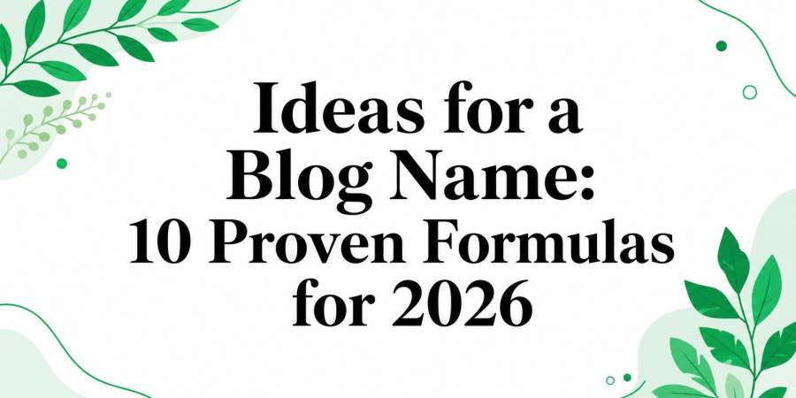 Ideas for a Blog Name: 10 Proven Formulas for 2026