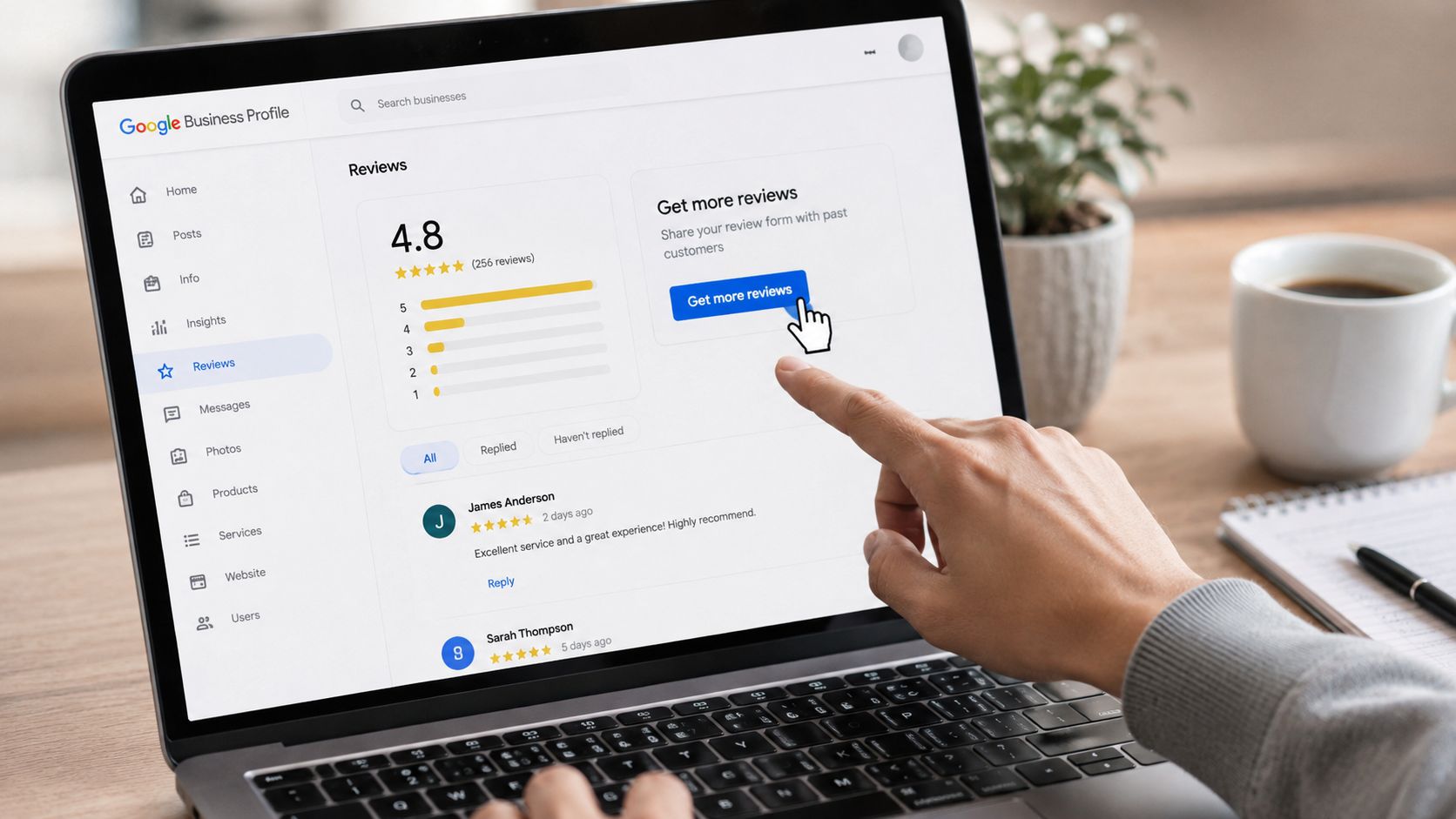 Screenshot from https://business.google.com/reviews