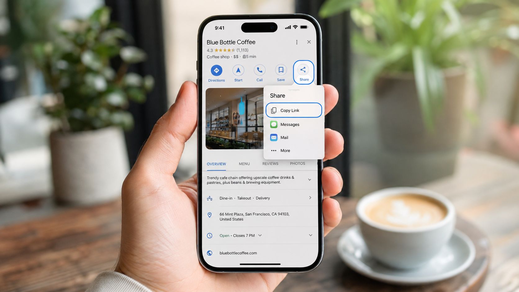 Screenshot from https://example.com/screenshots/google-maps-share-ios.png